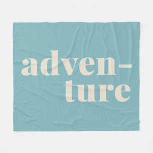 Couverture Polaire Amateurs de voyage Texte d'aventure Doux Turquoise