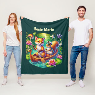Couverture Polaire Amateurs d'écureuil de renard mignon ajouter le no