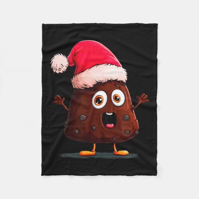 Couverture Polaire Amazing Pudding Look With Christmas Hat  (Devant)