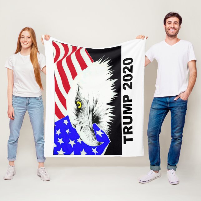 Couverture Polaire Américain Eagle Donald Trump de l'atout 2020 (En situation)