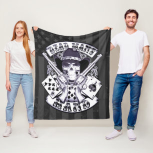 Couverture Polaire American Flag, Dead Man's Hand Cowboy