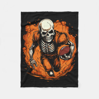 Couverture Polaire American Footll Skeleton Footll Player Halloween S