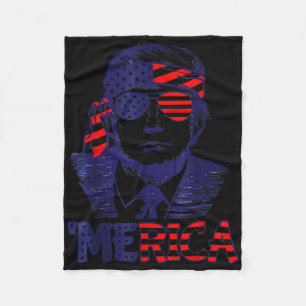 Couverture Polaire Amérique cool Trump heureux 4 juillet Trump Amériq