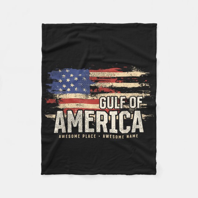 Couverture Polaire Amérique Golfe des États-Unis Grunge Patriotique (Devant)