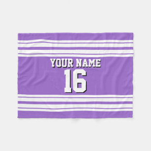 Couverture Polaire Amethyst Purple Wht Team Jersey Numéro personnalis