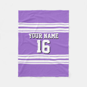 Couverture Polaire Amethyst Purple Wht Team Jersey Numéro personnalis