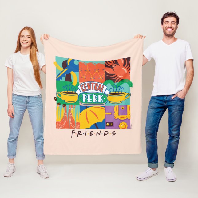 Couverture Polaire AMIS™ | Central Perk Vibrant Graphic (En situation)