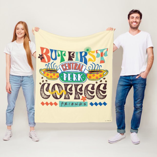 Couverture Polaire AMIS™ | Mais Premier café Vibrant Graphisme (En situation)