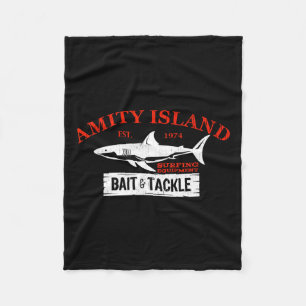 Couverture Polaire Amity Island It Et S'Attaquer Retro Fishing 1