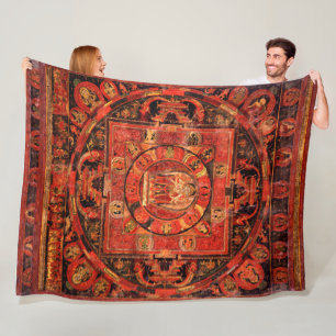 Couverture Polaire Amogapasha Mandala Thangka