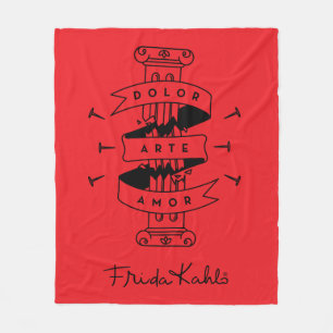 Couverture Polaire Amour d'art de douleur de Frida Kahlo  