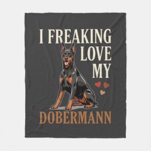 Couverture Polaire Amour de Dobermann Amateur de Chien