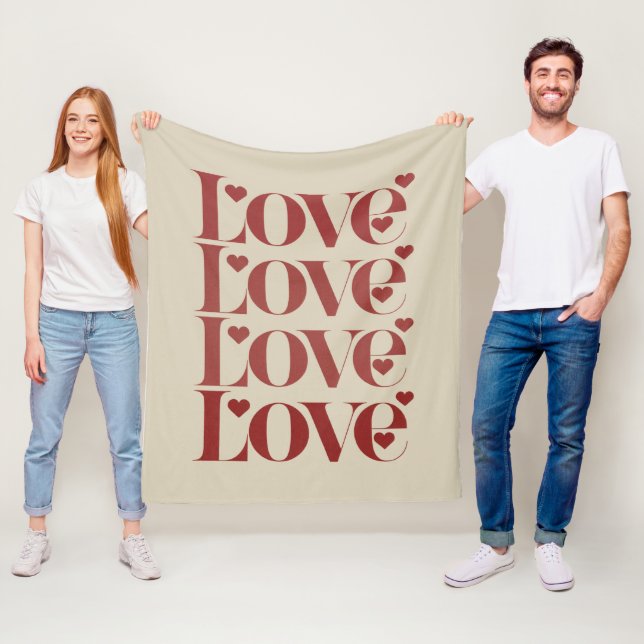 Couverture Polaire Amour Heureuse Sainte-Valentin Valentine Couple (En situation)