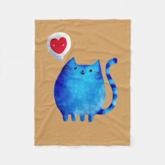 Couverture Polaire Amour mignon de chat