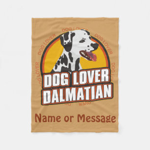 Couverture Polaire Amoureux des chiens Dalmatie Nom de la Personnalis