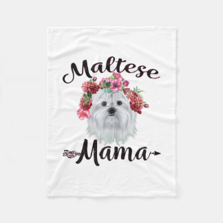 Couverture Polaire Amoureux des chiens | Mignonne Mama Fleurs de Chie