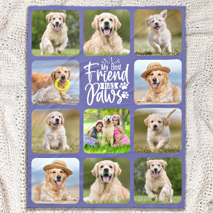 Couverture Polaire Amoureux des chiens moderne Best Friend Pet Photo