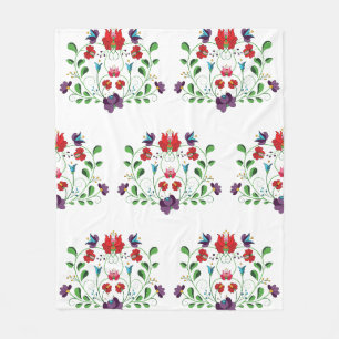 Couverture Polaire Amoureux romantiques cœur en forme folklorique