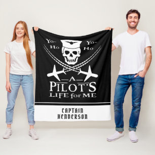 Couverture Polaire Amusant avion-pilote à crâne Pirate Humour Person