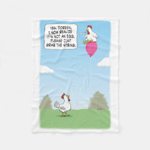 Couverture Polaire Amusant ballon aux erreurs de poulet pour l'oeuf