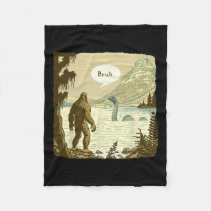 Couverture Polaire Amusant Bigfoot Sasquatch Loch Ness Monster Introd