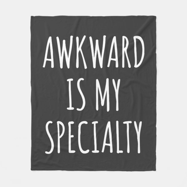 Couverture Polaire Amusant Introvert Humour Citation Awkward Fun Blac (Devant)