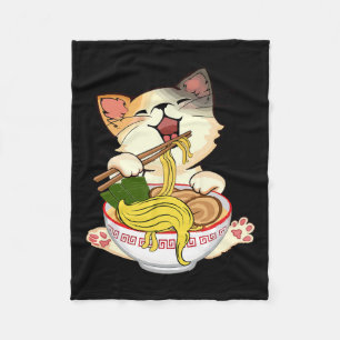 Couverture Polaire Amusant Kamala Anime Chat Manger Ramen Trump nouil