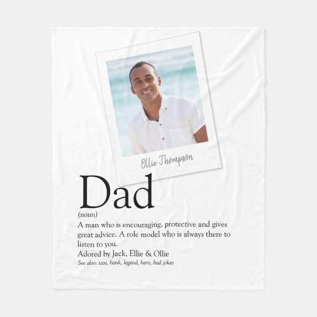 Couverture Polaire Amusant moderne papa papa papa papa père Définitio (Devant)