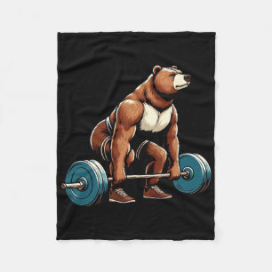 Couverture Polaire Amusant Ours Poids de levage Bodybuilding Exercice