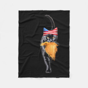 Couverture Polaire Amusante Femme Sans Chat Avec Trump Votez Kama