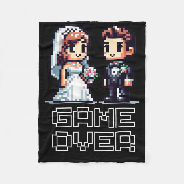 Couverture Polaire Amusante mariée Mariage de la fête de baccalauréat (Devant)