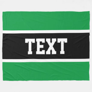 Couverture Polaire Amusants Sport Vert clair Noir Blanc Centre Grande