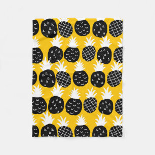 Couverture Polaire Ananas noir