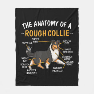 Couverture Polaire Anatomie Drôle D'Un Collie Brut Pour Les Amoureux 