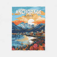 Anchorage Alaska Voyage Art Vintage