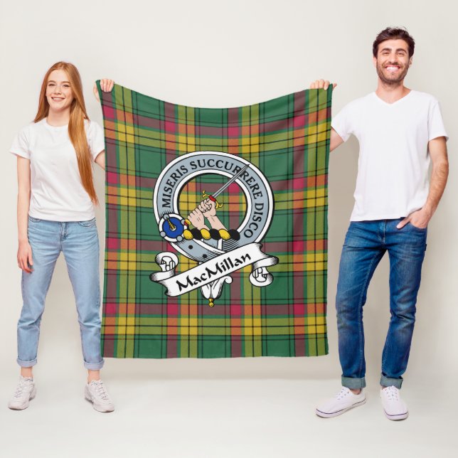 Couverture Polaire Ancien clan MacMillan Badge Tartan Plaid (En situation)