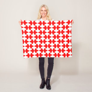 Couverture Polaire Ancien Motif de Mamelouks musulmans rouges et blan