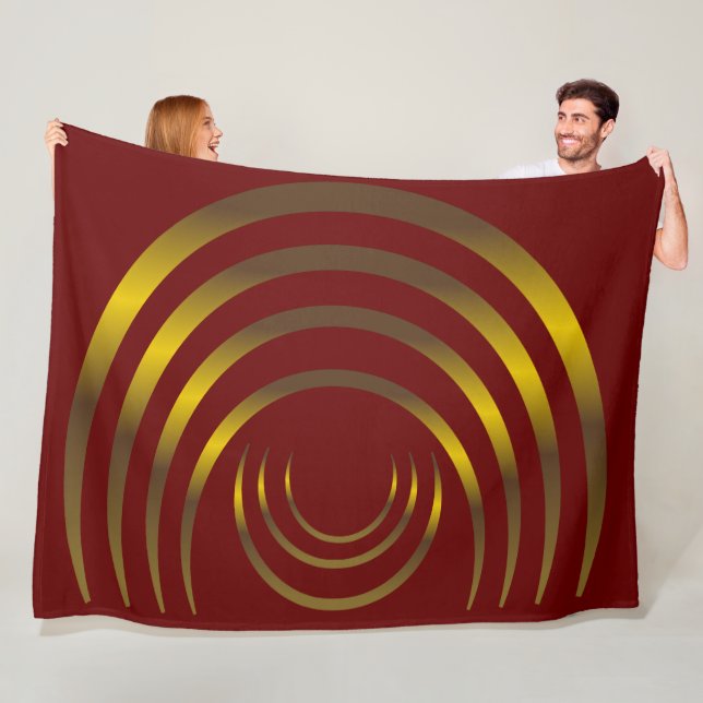 Couverture Polaire Anciens Aliens Gold Crop Circle (En situation)