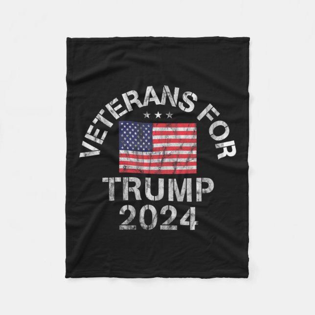 Couverture Polaire Anciens combattants pour Trump 2024 (Devant)
