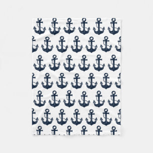 Couverture Polaire Ancre Bleue Marine Nautique