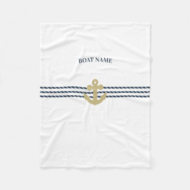 Couverture Polaire Ancre nautique, Corde (Devant)