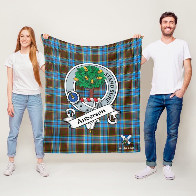 Couverture Polaire Anderson Clan Badge Scot Tartan Plaid (En situation)