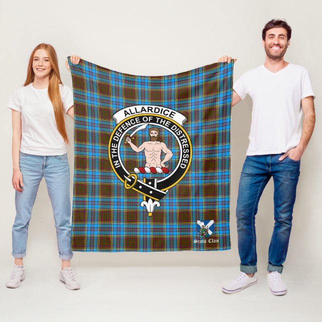 Couverture Polaire Anderson Clan Badge Tartan Plaid (En situation)