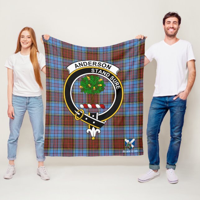 Couverture Polaire Anderson Moderne Clan Badge Tartan Plaid (En situation)