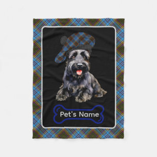 Couverture Polaire Anderson Scottie Chien Tartan Personnalisé