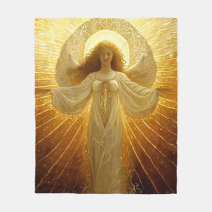 Couverture Polaire Ange doré éveil de la connaissance