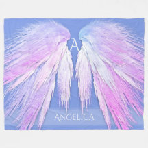 ANGEL AILES Monogramme Dreamy rose doux bleu