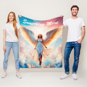 Couverture Polaire Angel ailes paradis or divin belle mouche