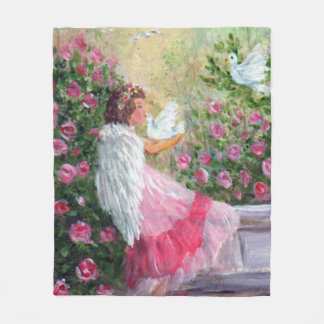 Couverture Polaire Angel Love Art de Kathy Manuel