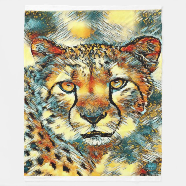 Couverture Polaire Animal Art Cheetah Cadeaux Amateurs | Amateurs de  (Devant)